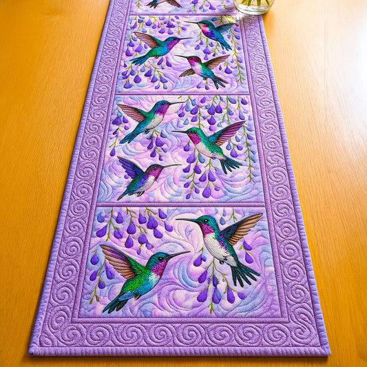 Purple Flight Quilted Table Runner NCU0NT5412