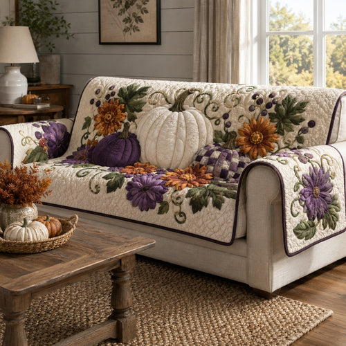 Purple Harvest Quilted Sofa Cover NCU0VL3792