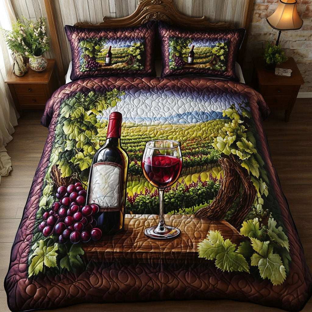 Purple Paradise 3-Piece Quilted Bedding Set NCU0NT6027