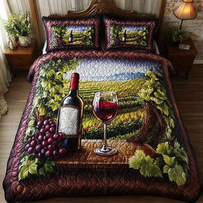 Purple Paradise 3-Piece Quilted Bedding Set NCU0NT6027