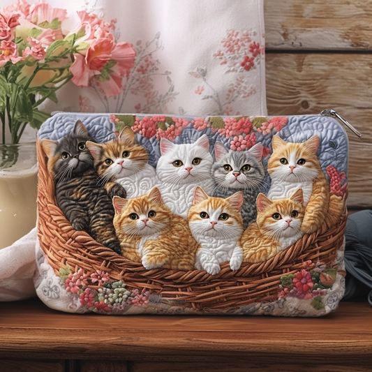 Purrfect Momment Quilted Zipper Pouch NCU0NT9199
