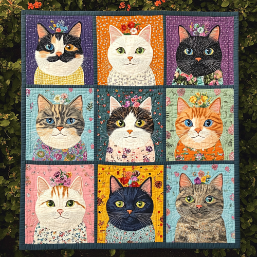 Purrfect Harmony Quilted Blanket NCU0DK574