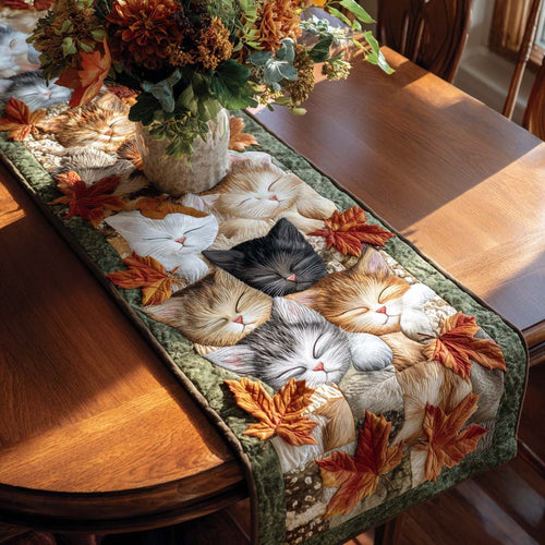 Purrfect Harmony Quilted Table Runner NCU0NT9196