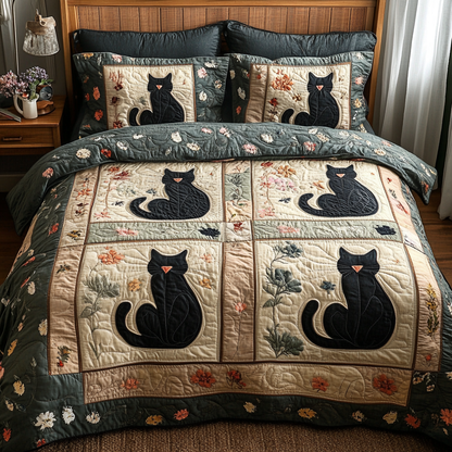Purrfect Nest 3-Piece Quilted Bedding Set NCU0VH3648