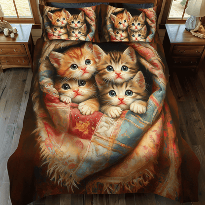 Purrfectly Cozy 3-Piece Quilted Bedding Set NCU0TL1066