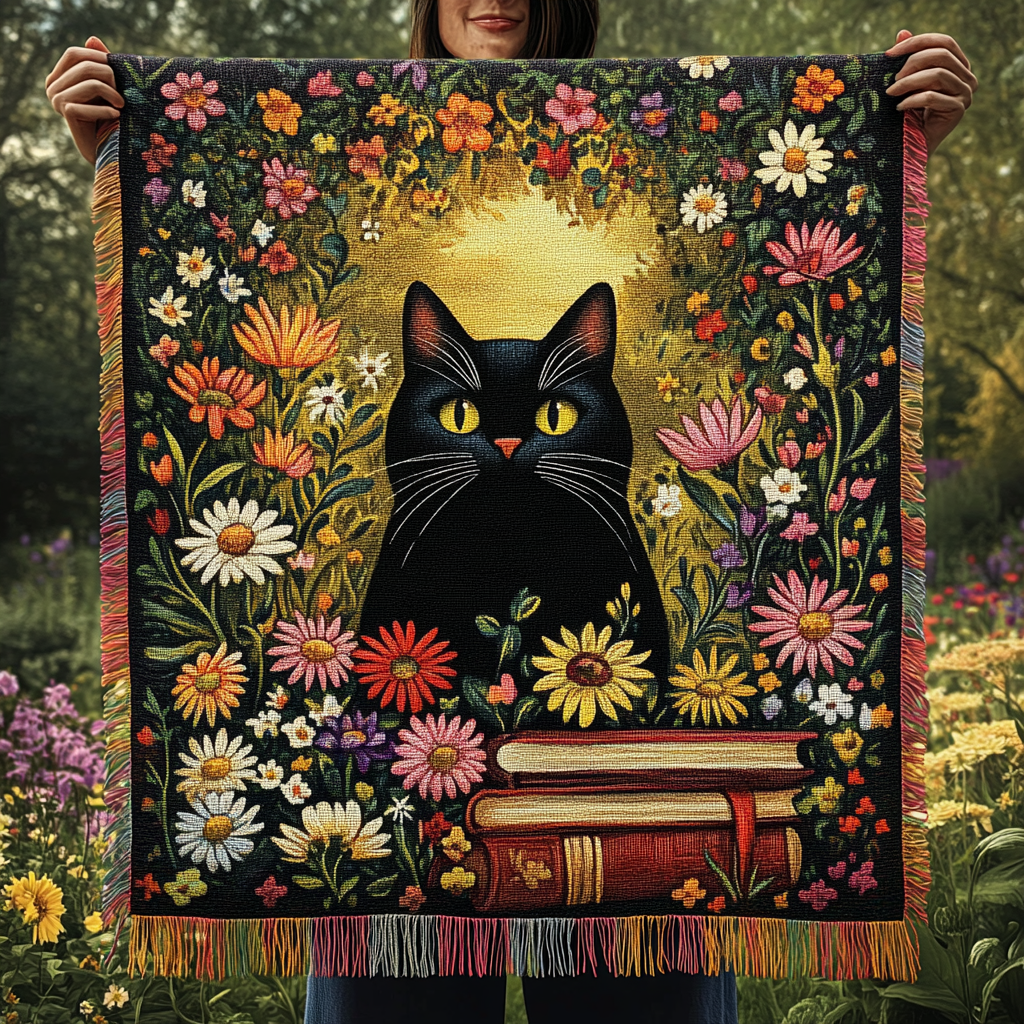 Purrfectly Mysterious Woven Sofa Blanket NCU0DV4165