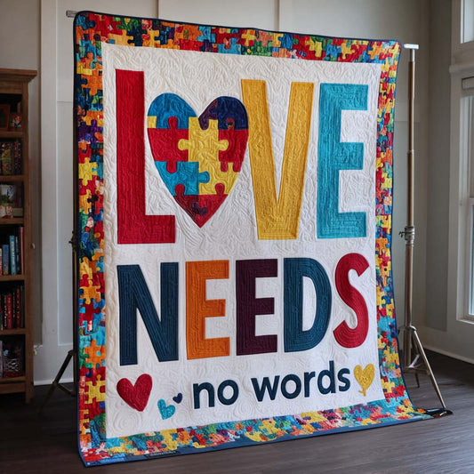 Puzzle Love Quilted Blanket NCU0NT9583