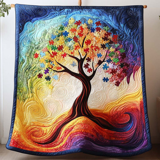 Puzzle Tree Quilted Blanket NCU0NT9586
