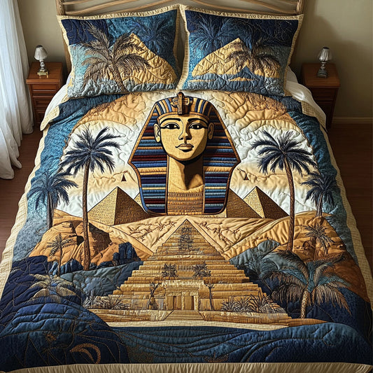 Pyramid Majesty 3-Piece Quilted Bedding Set NCU0NT2949