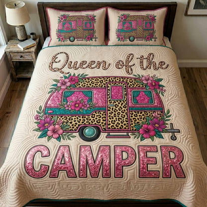 Queen Camper 3-Piece Quilted Bedding Set NCU0XD2780
