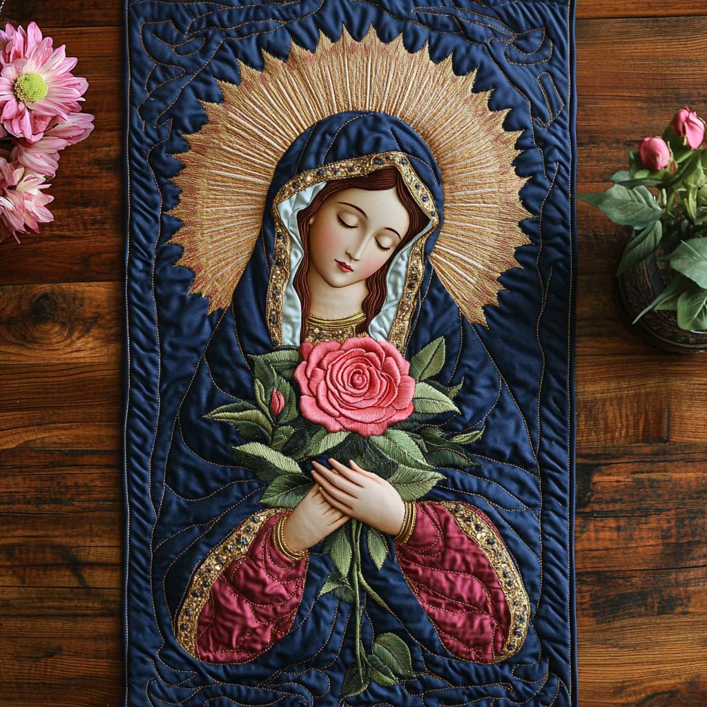 Queen of Angels Quilted Table Runner NCU0NT7805