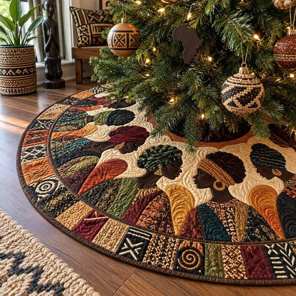 Queenly Roots Christmas Quilted Tree Skirt NCU0PT12088