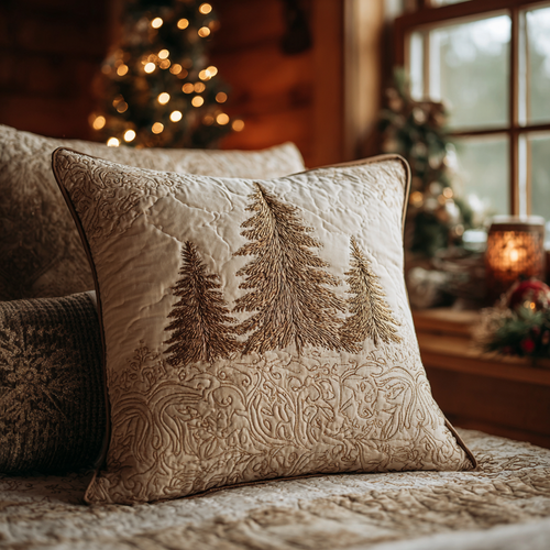 Quiet Forest Quilted Pillow Case NCU0DV8620