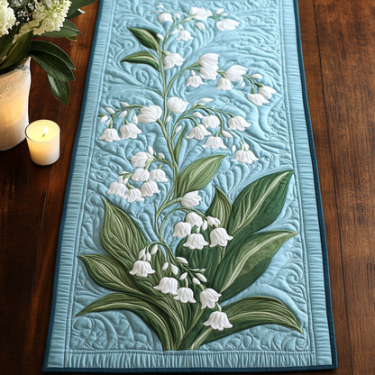 Quiet Bloom Quilted Table Runner NCU0VH4412