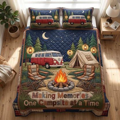 Quiet Camp 3-Piece Quilted Bedding Set NCU0TD2717