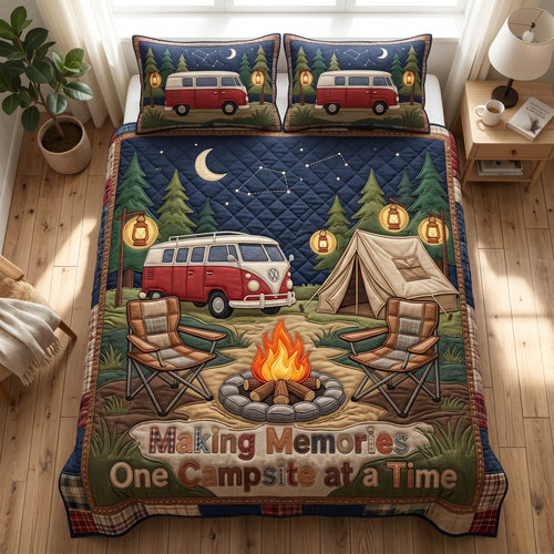 Quiet Camp 3-Piece Quilted Bedding Set NCU0TD2717