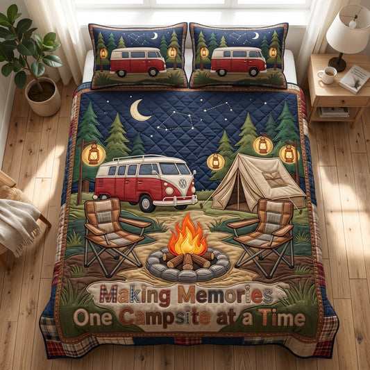 Quiet Camp 3-Piece Quilted Bedding Set NCU0TD2717