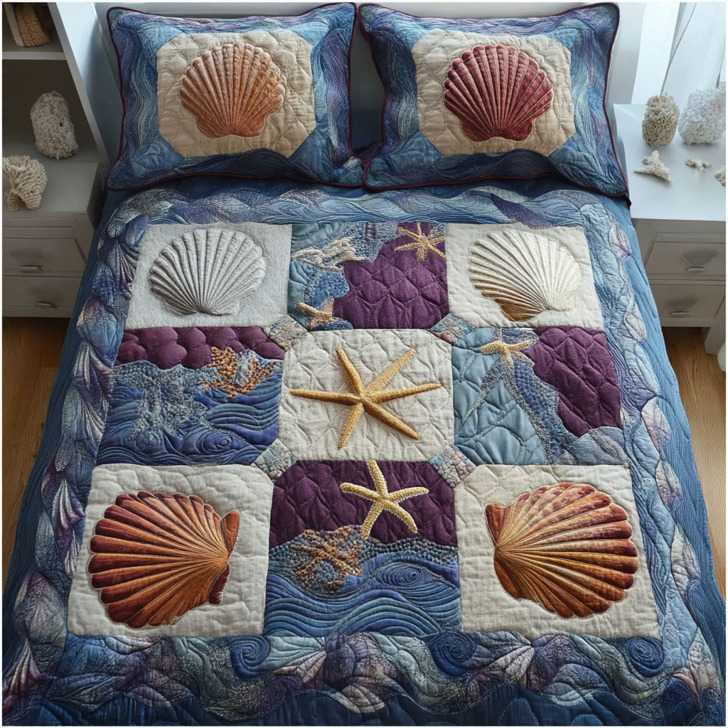 Quiet Coast 3-Piece Quilted Bedding Set NCU0TD2192