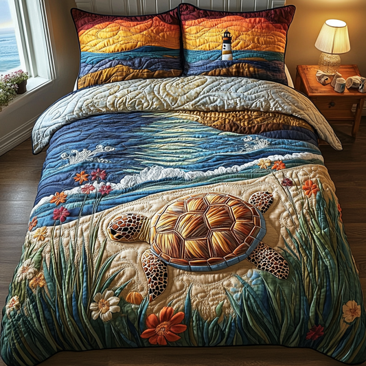 Quiet Currents 3-Piece Quilted Bedding Set NCU0DV5630