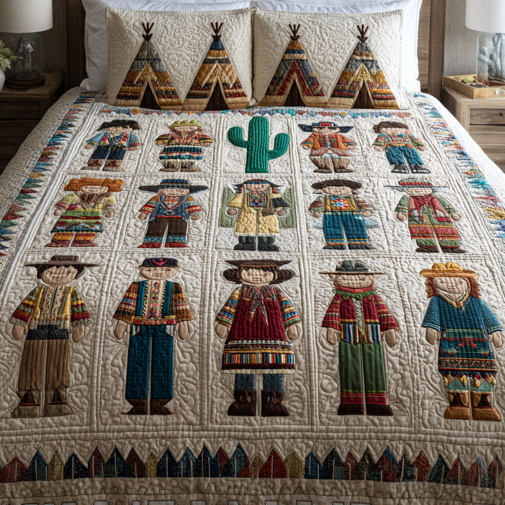 Quiet Days 3-Piece Quilted Bedding Set NCU0DK11845