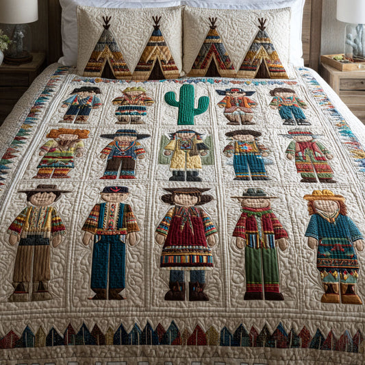 Quiet Days 3-Piece Quilted Bedding Set NCU0DK11845