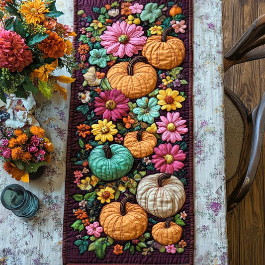 Quiet Fall Blessing Quilted Table Runner NCU0NT8398