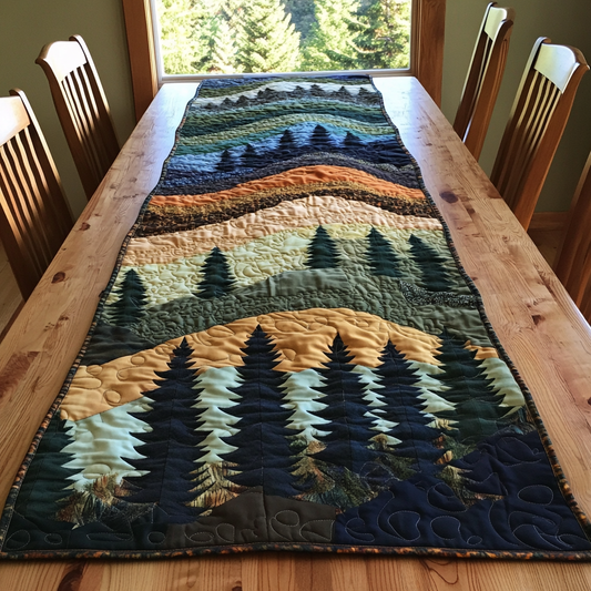 Quiet Forest Quilted Table Runner NCU0DK7778