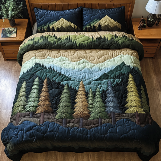 Quiet Grove 3-Piece Quilted Bedding Set NCU0DK7506