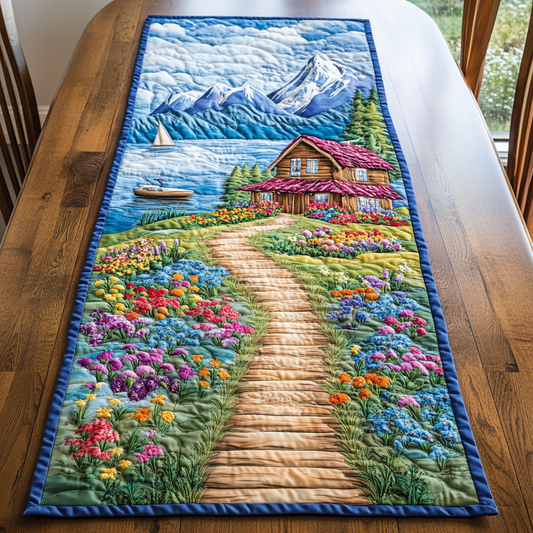 Quiet Horizon Quilted Table Runner NCU0DK6855