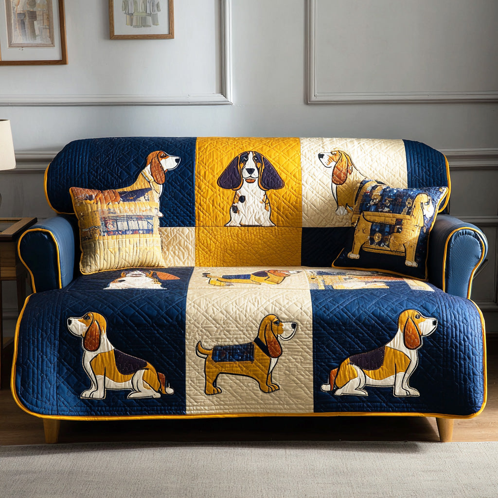 Quiet Hound Quilted Sofa Cover NCU0TD2185