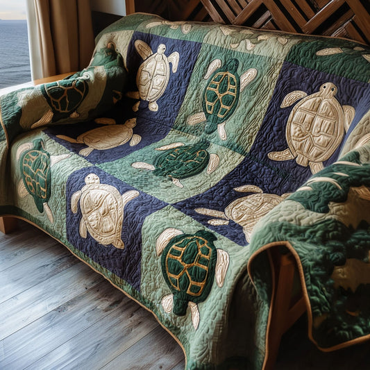 Quiet Lagoon Quilted Sofa Cover NCU0PT9710