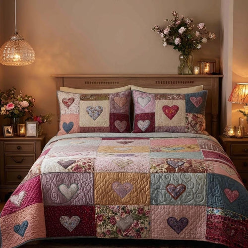 Quiet Love 3-Piece Quilted Bedding Set NCU0DV9237