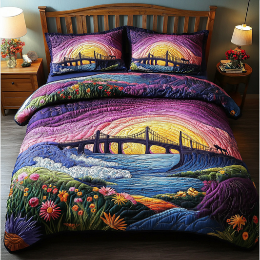 Quiet Meadow 3-Piece Quilted Bedding Set NCU0DK6322