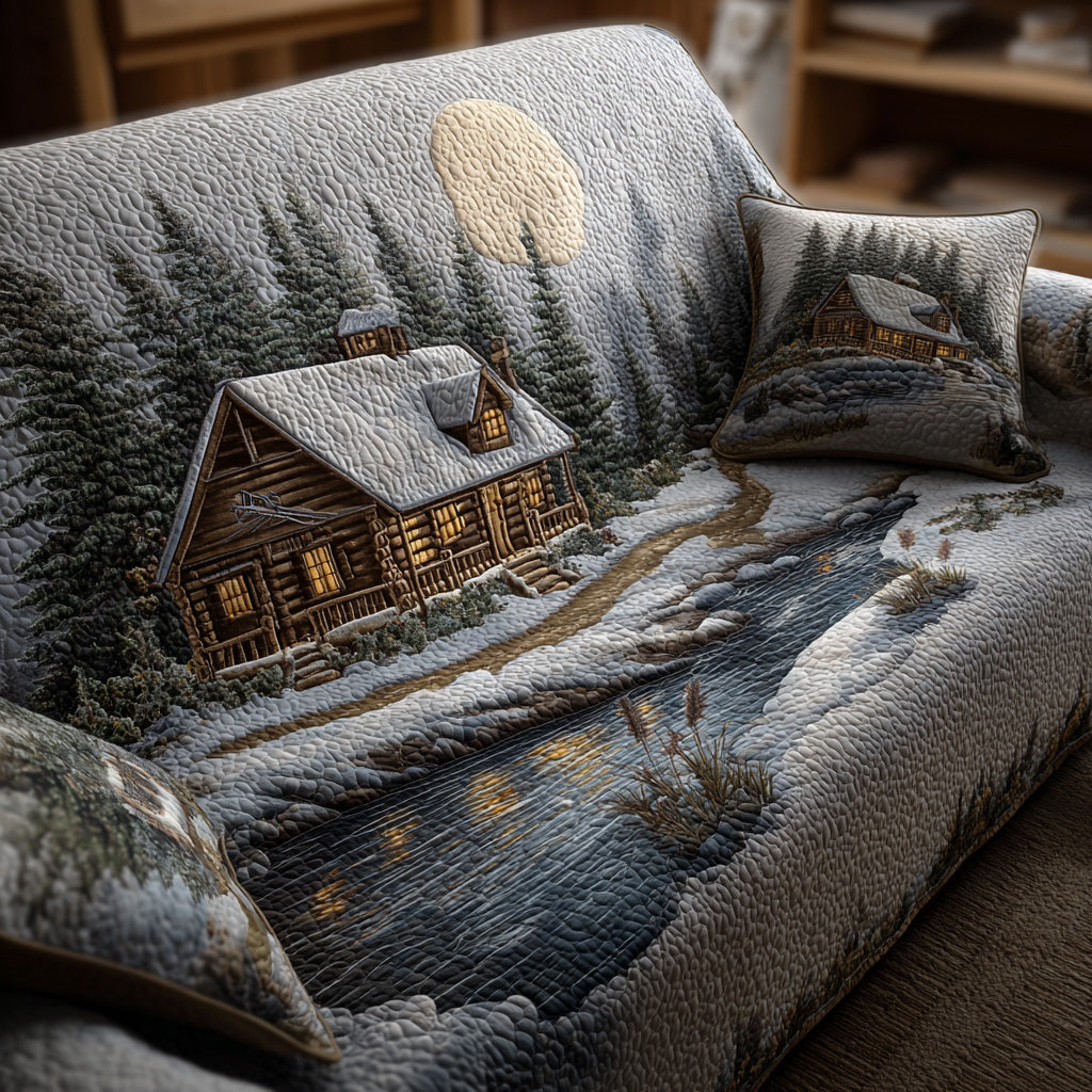 Quiet Pine Haven Quilted Sofa Cover NCU0TD1801