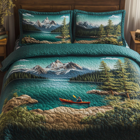 Quiet Quest 3-Piece Quilted Bedding Set NCU0PT6561
