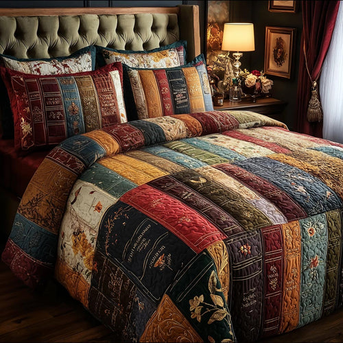 Quiet Reading 3-Piece Quilted Bedding Set NCU0DV9040