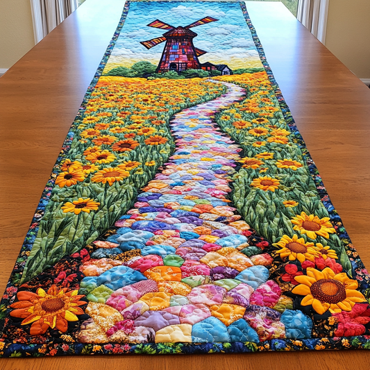 Quiet Rotation Quilted Table Runner NCU0DK6705