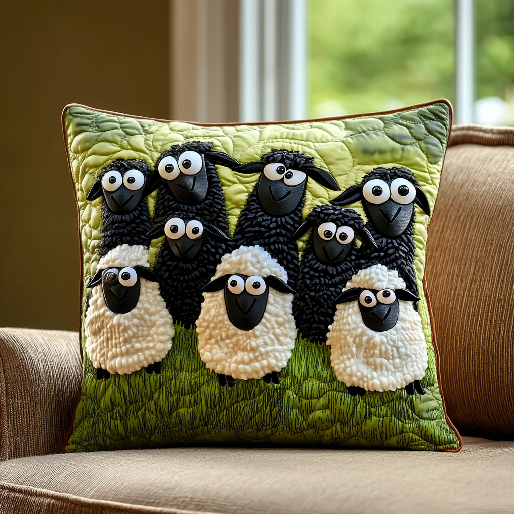 Quiet Sheep Quilted Pillow Case NCU0DK9017