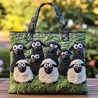 Quiet Sheep Quilted Tote Bag NCU0DK9017