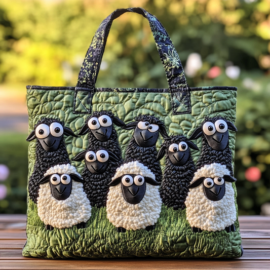 Quiet Sheep Quilted Tote Bag NCU0DK9017
