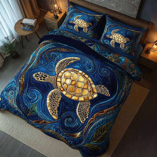 Quiet Shell Escape 3-Piece Quilted Bedding Set NCU0NT7342