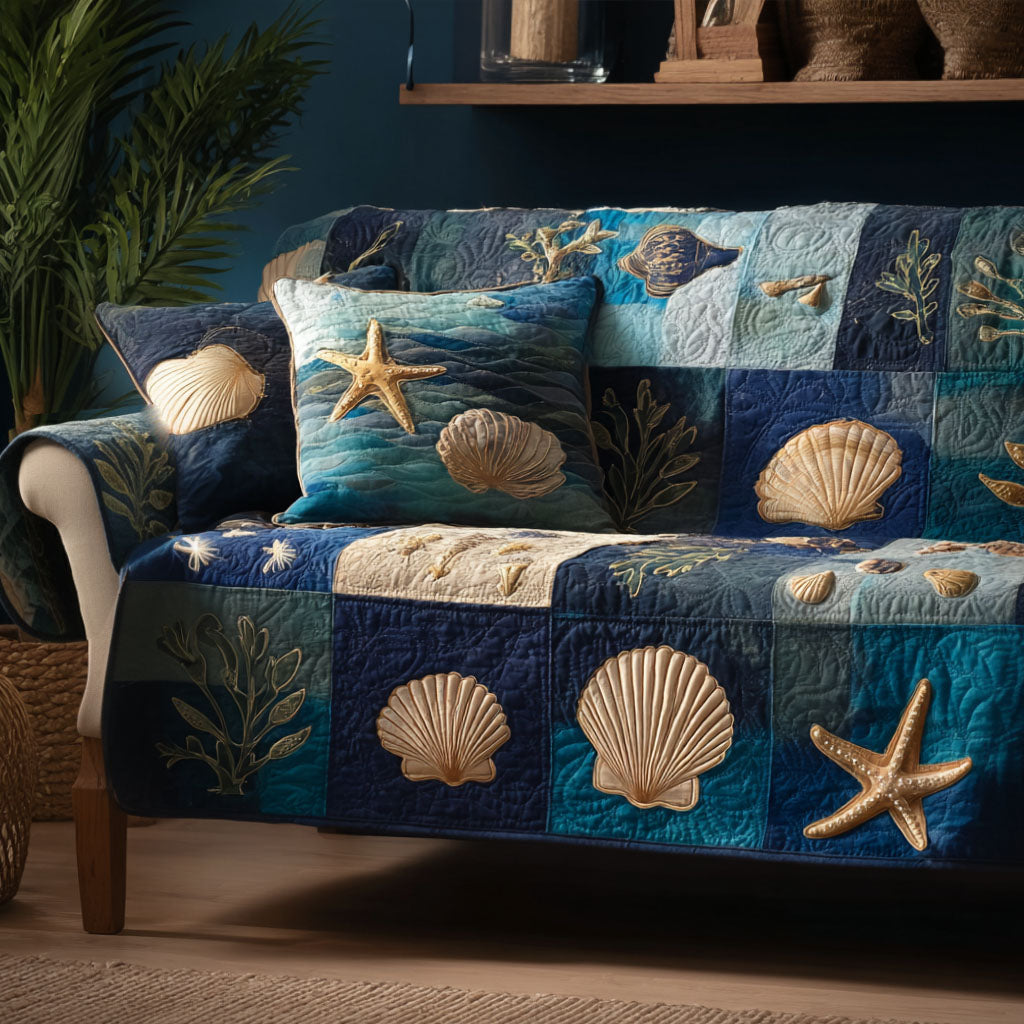 Quiet Shore Quilted Sofa Cover NCU0NT11797
