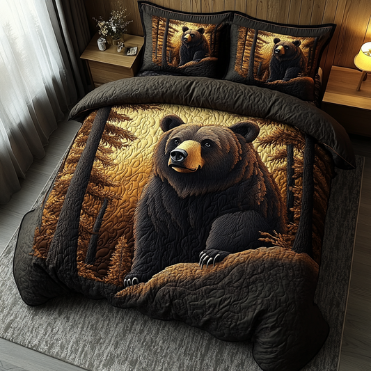 Quiet Stalker 3-Piece Quilted Bedding Set NCU0DK6511