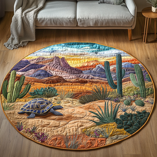 Quiet Tortoise Quilted Round Mat NCU0DK7527