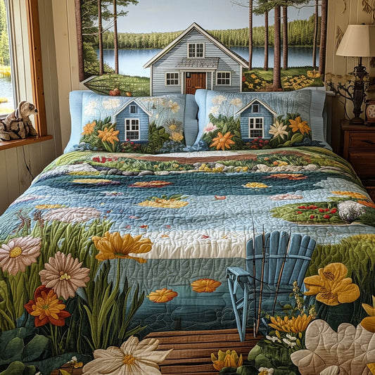 Quiet Waters 3-Piece Quilted Bedding Set NCU0PT6923