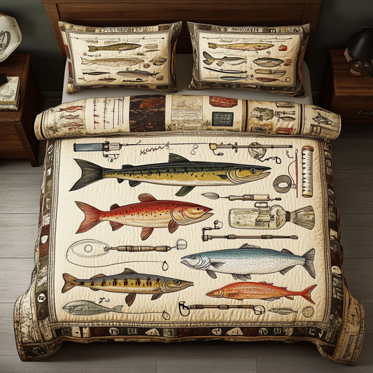 Quiet Waters 3-Piece Quilted Bedding Set NCU0VL2269