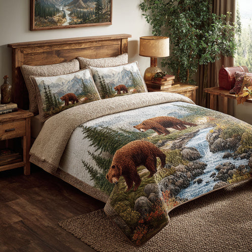 Quiet Woods 3-Piece Quilted Bedding Set NCU0DK12051