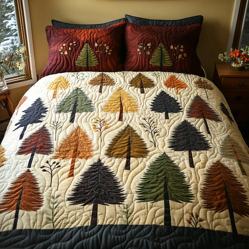 Quiet Woods 3-Piece Quilted Bedding Set NCU0DV9521