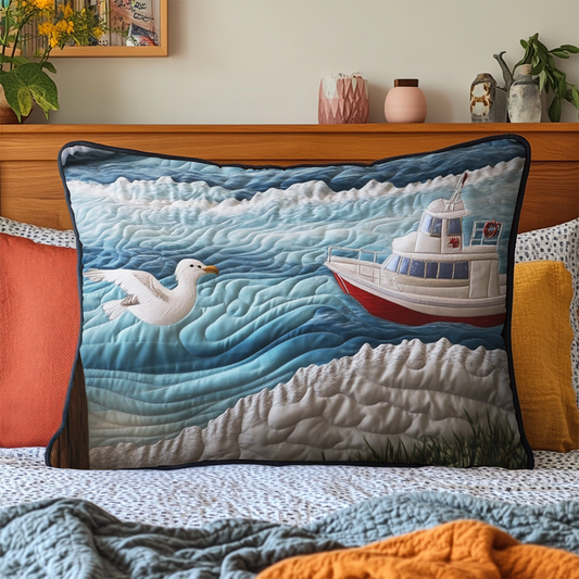 Seaside Dreams Quilted Bedding Pillow Case NCU0VH4186