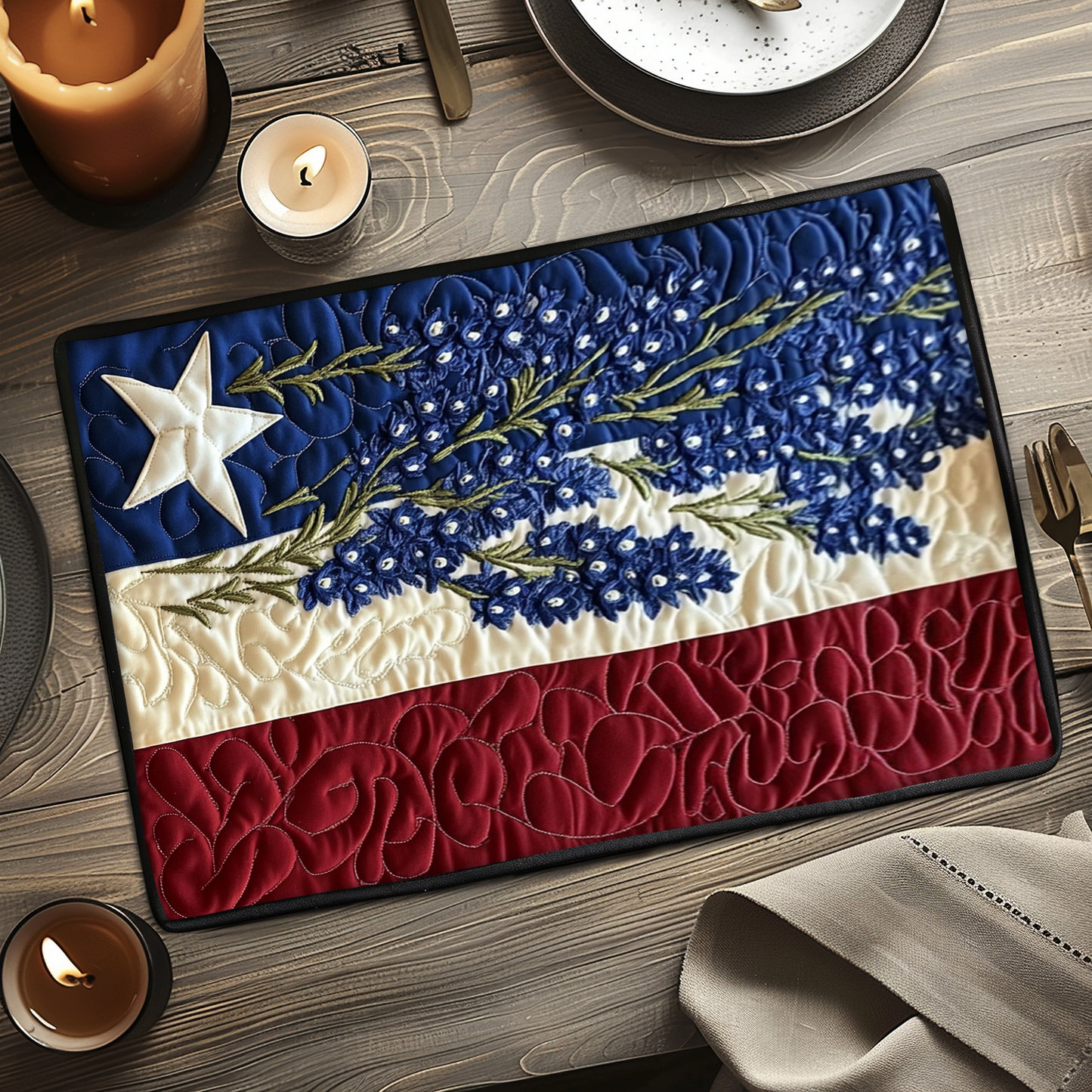 Flag Blooms Quilted Place Mat NCU0VH4395